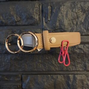 Vince Camuto Tan Belt with Gold Buckle